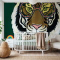 Miami Living Tiger Portrait Mural Wallpaper - room preview 02