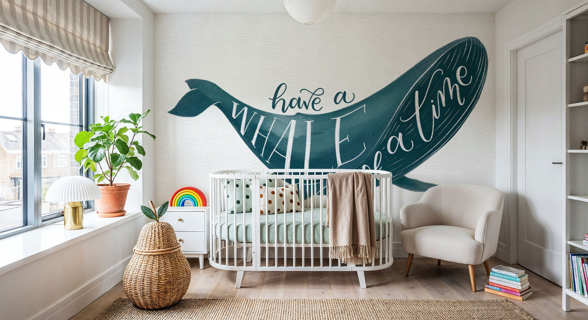 Whale of a Time Mural Wallpaper - room preview 02