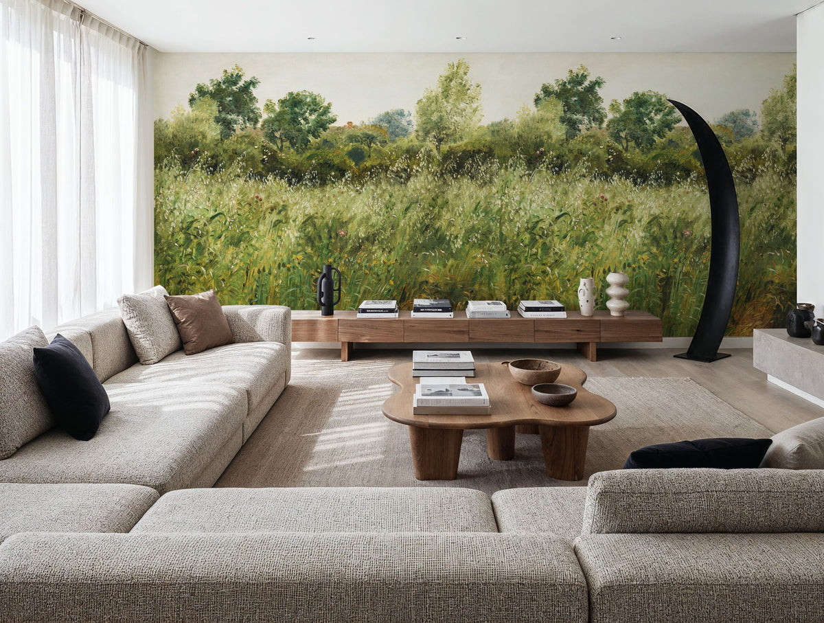 Meadow Whisper, Chlorophyll Mural Wallpaper - room preview 02