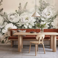 Peony Melody Green Mural Wallpaper - room preview 02