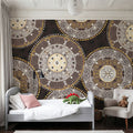 Otomi Dogs VI Dark Neutral Mural Wallpaper - room preview 02
