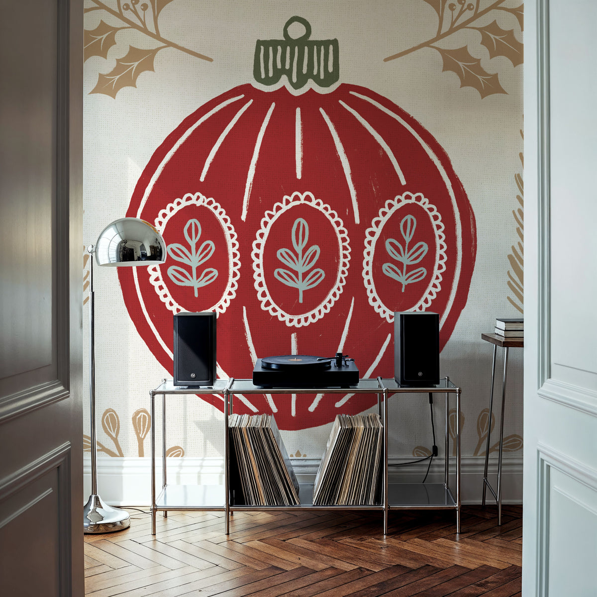 Holiday Form VIII Color Mural Wallpaper - room preview 02
