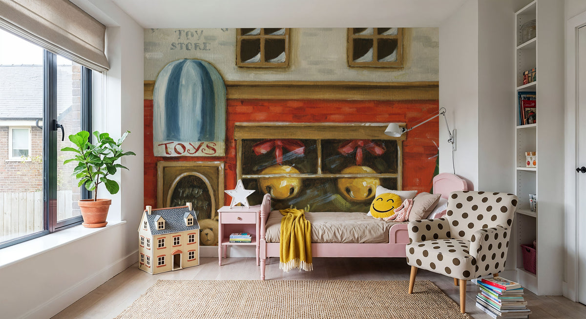 Winter Teddy Bears II Mural Wallpaper - room preview 02