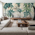 Textured Palm Paradise Mural Wallpaper - room preview 02