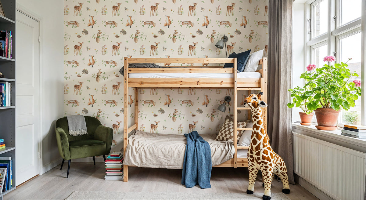 Forest Babies Mural Wallpaper - room preview 02