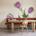 Lavender Tulip Watercolor Mural Wallpaper - room preview 02