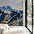 Vintage Look Mountain Top Mural Wallpaper - room preview 02