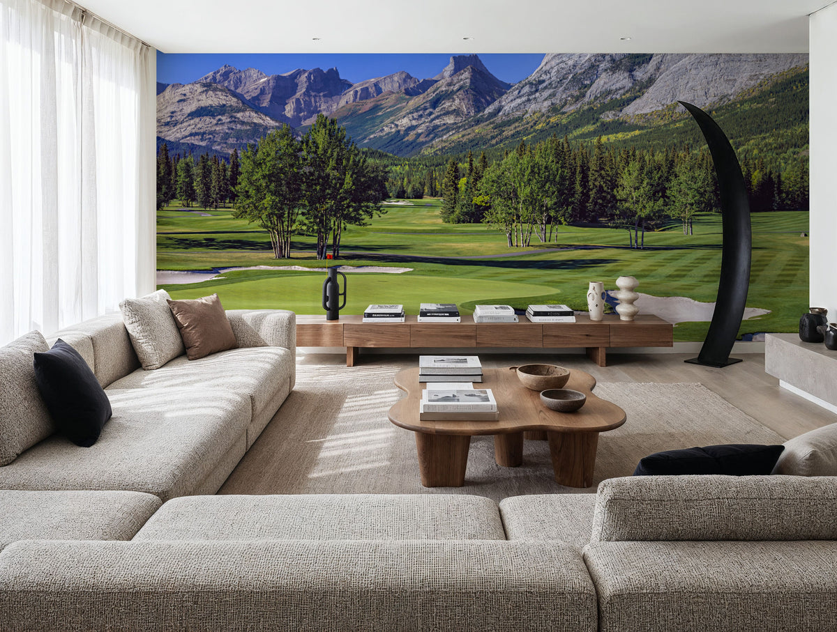 Mountain Golf Mural Wallpaper - room preview 02