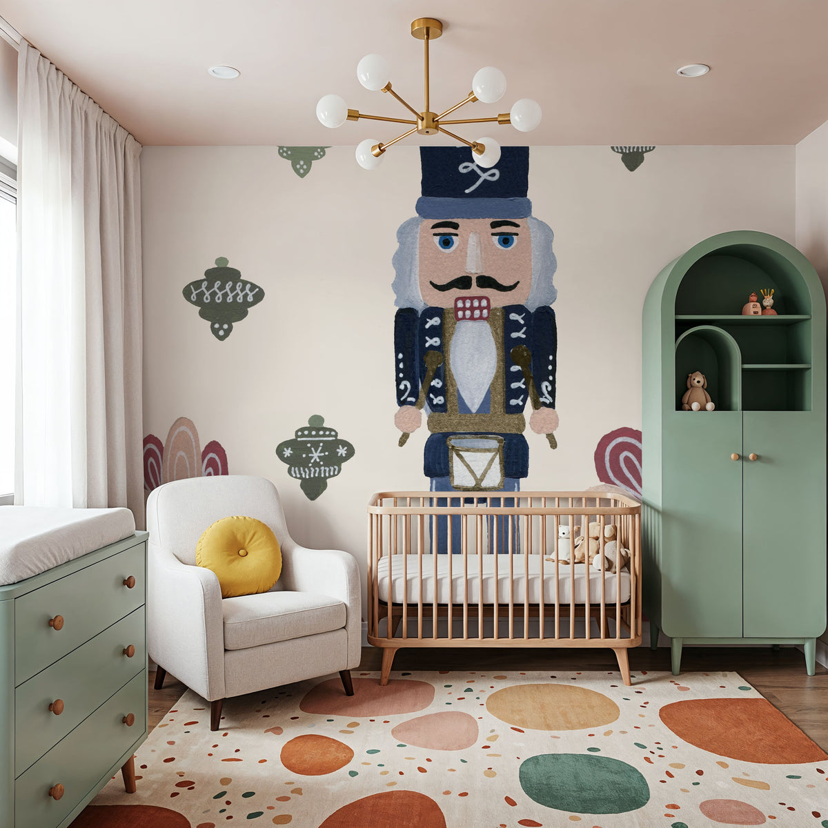 Vintage Nutcrackers III Mural Wallpaper - room preview 02