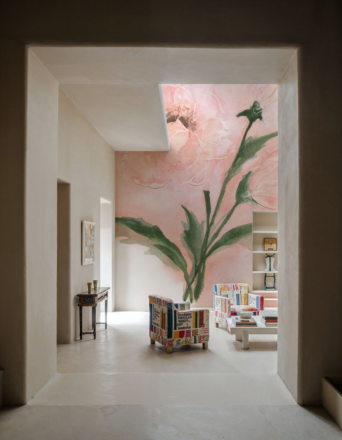 Dimensional Poppy I Mural Wallpaper - room preview 02