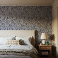 Hydrangea, Navy Mural Wallpaper - room preview 02