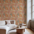 Harvest Paisley Mini Orange Mural Wallpaper - room preview 02