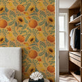Pumpkin Harvest Yellow Mural Wallpaper - room preview 02