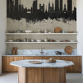 São Paulo Brazil Skyline Concrete Mural Wallpaper - room preview 02