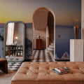 Santorini Sunrise Mural Wallpaper - room preview 02