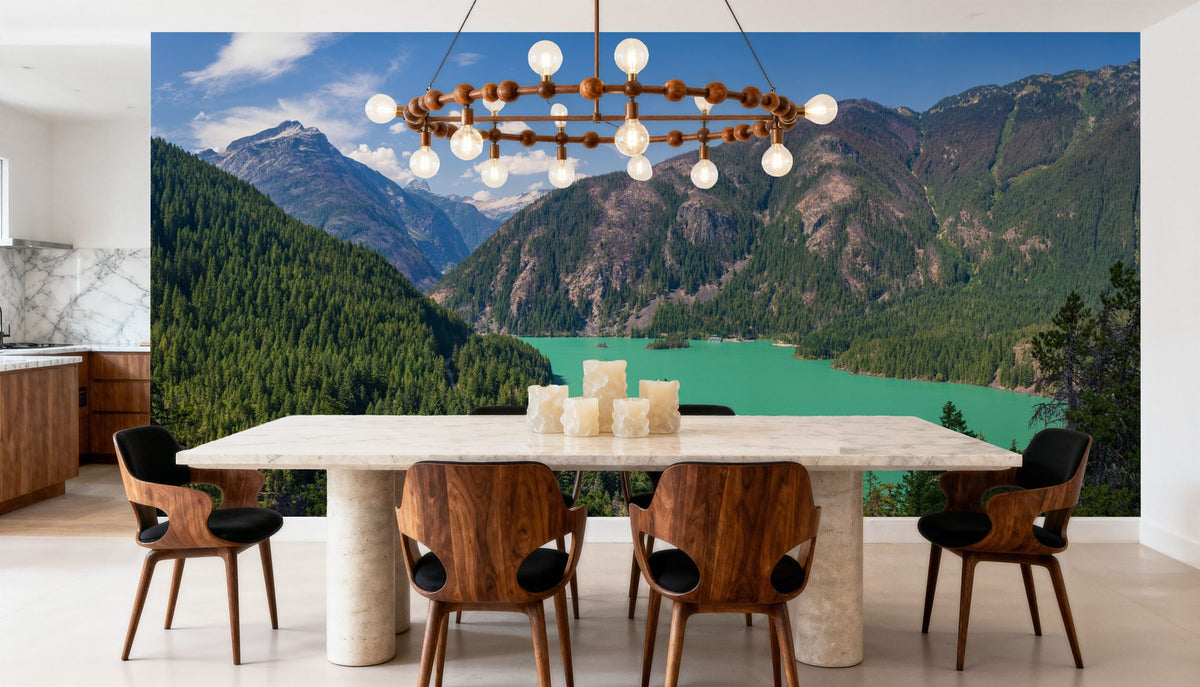 Diablo Lake III Mural Wallpaper - room preview 02