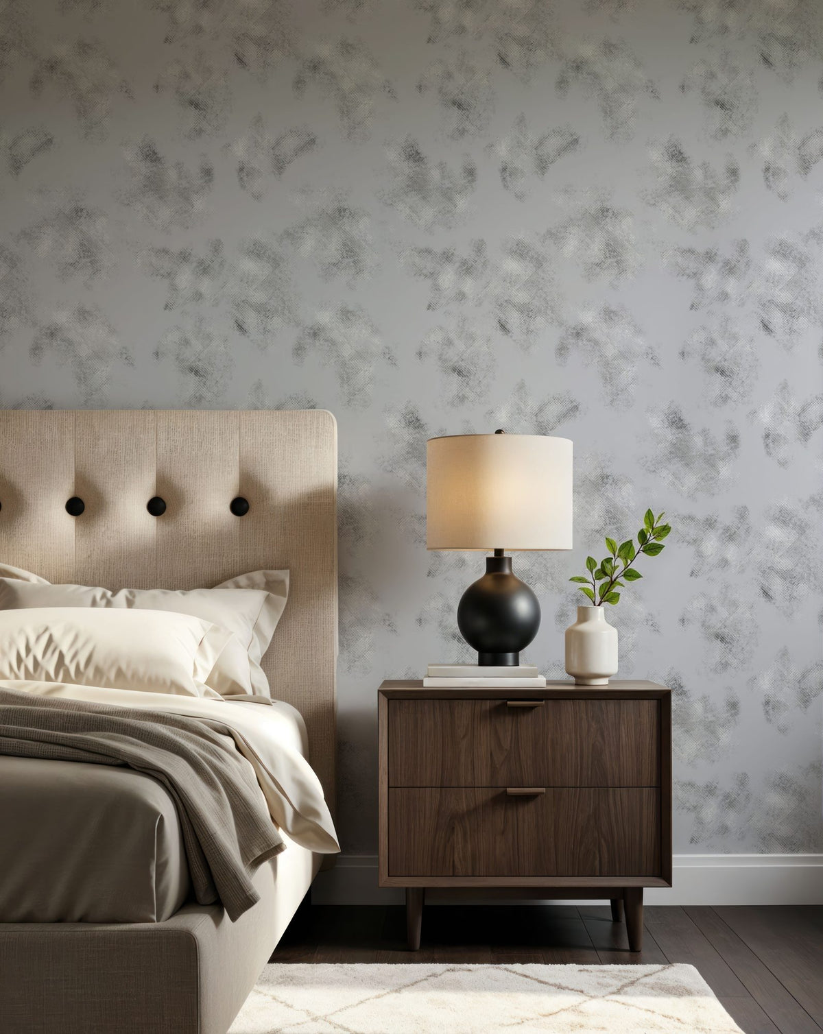 Silver Clouds Mural Wallpaper - room preview 02