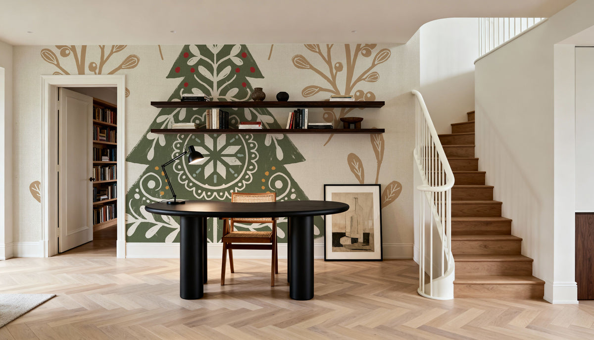 Holiday Form VI Color Mural Wallpaper - room preview 02