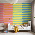 Sunny Side Stripes Mural Wallpaper - room preview 02