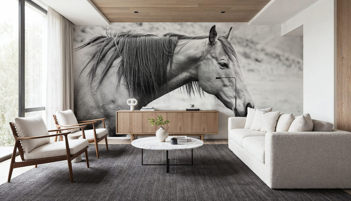 Moke Lake Horse Mural Wallpaper - room preview 02