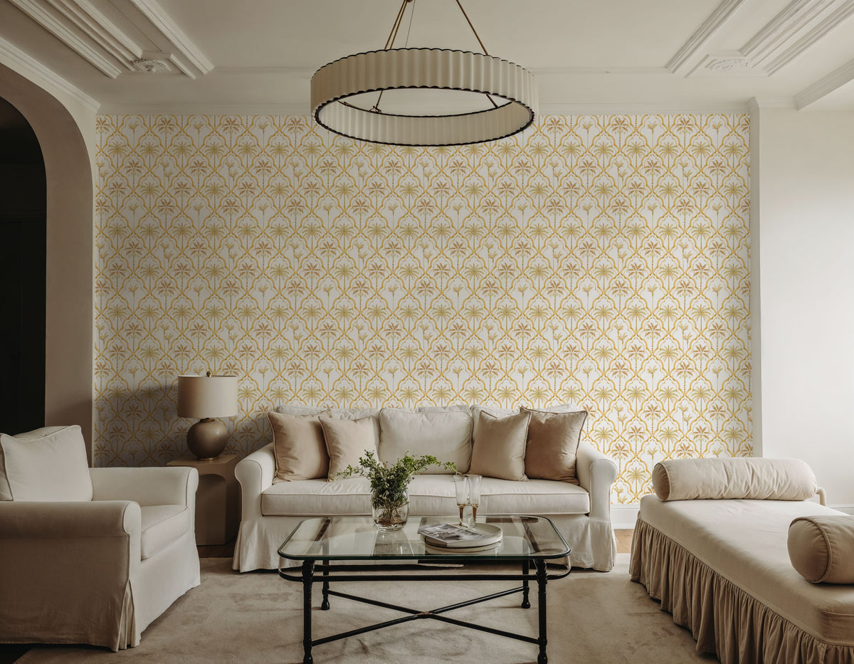 The Palm Lattice, Sunflower Mural Wallpaper - room preview 02