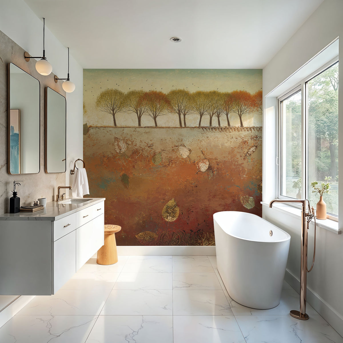 Field and Forest Mural Wallpaper - room preview 02