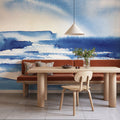 Ocean Blue Pt.1 Mural Wallpaper - room preview 02