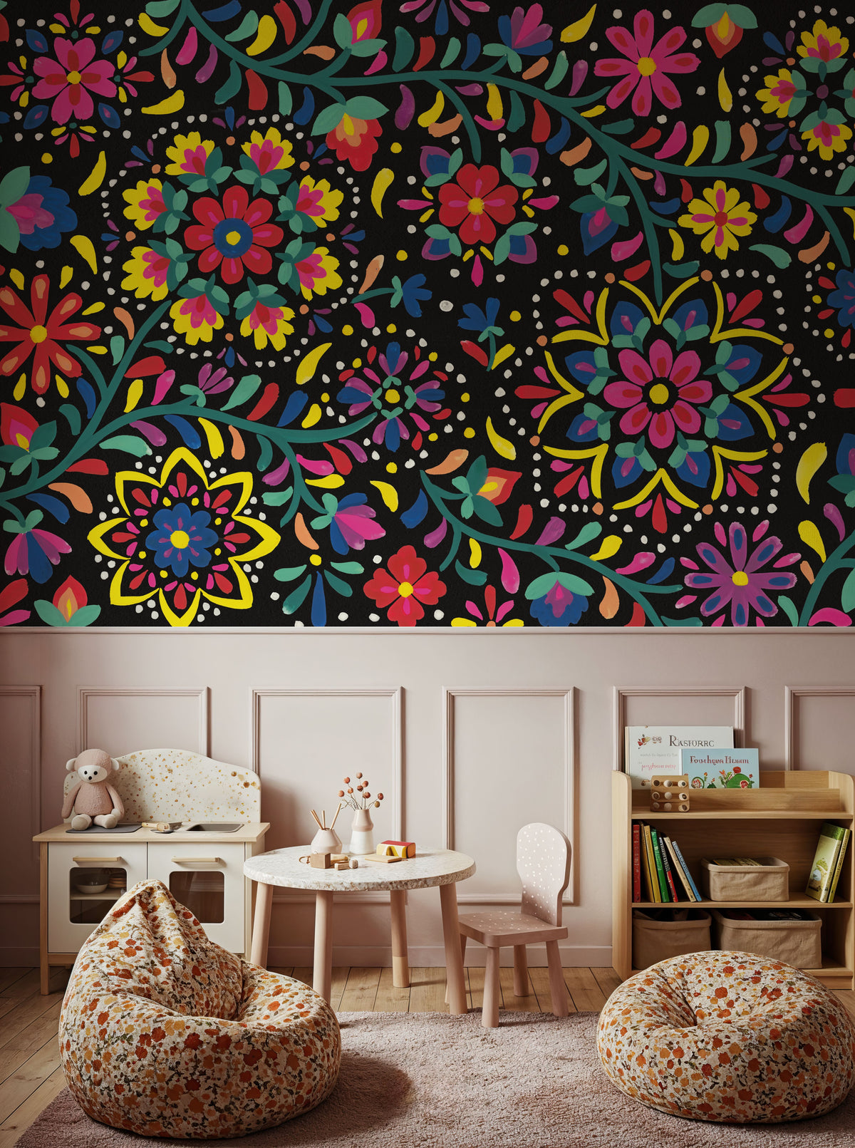 Floral Fiesta I Mural Wallpaper - room preview 02