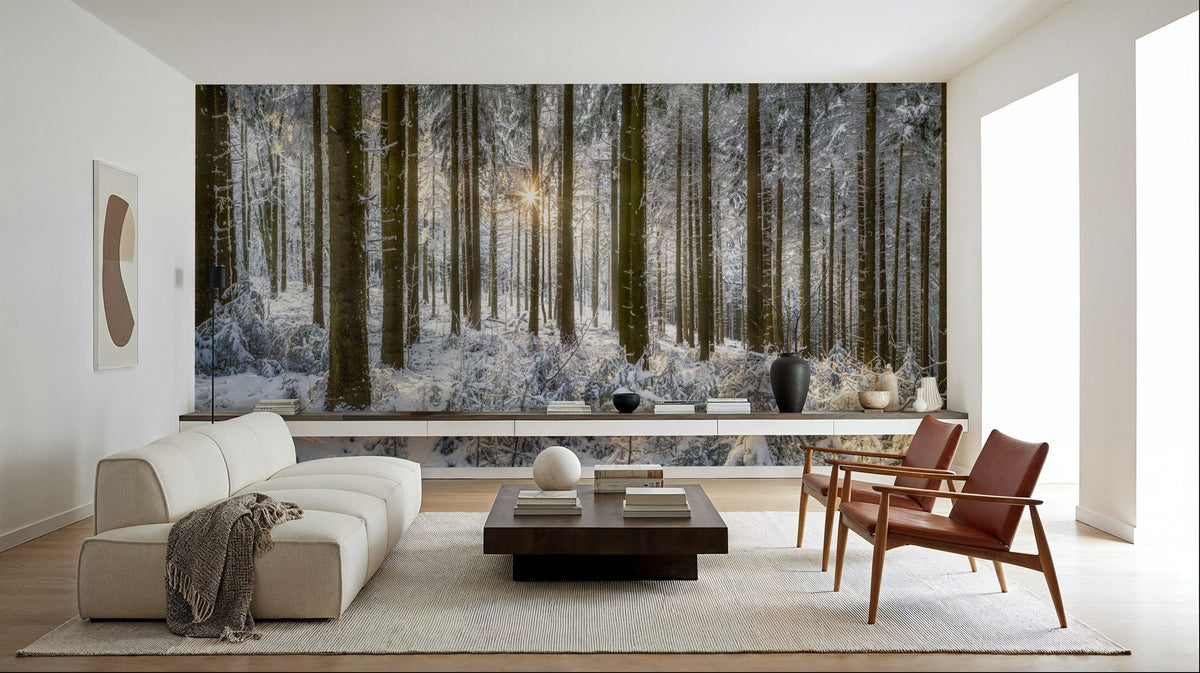 Winter Day Mural Wallpaper - room preview 02