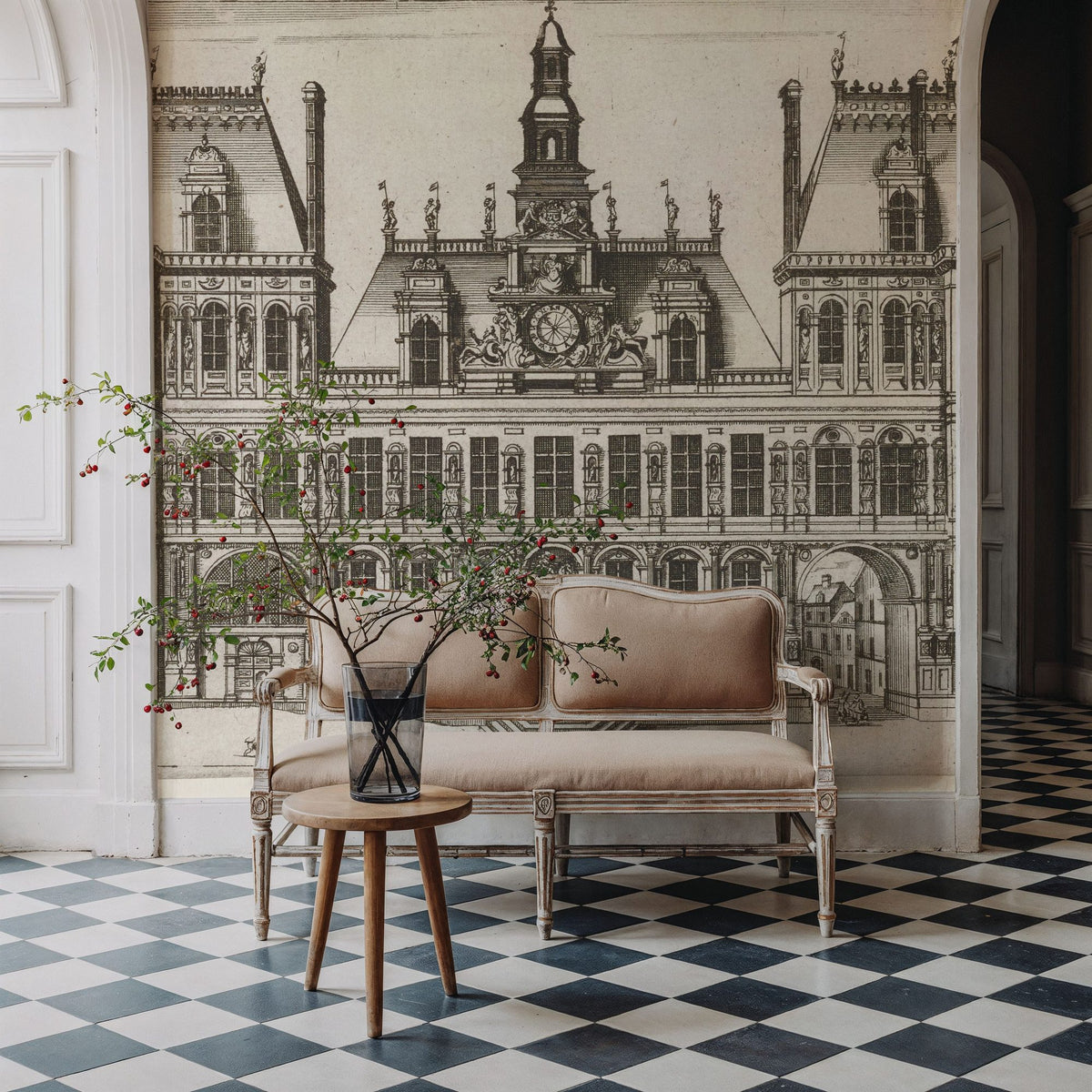 Dwellpaper L'Hostel De Ville De Paris Mural Wallpaper image 2
