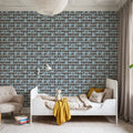 Harlequin Kittens, Baby Blue Mural Wallpaper - room preview 02
