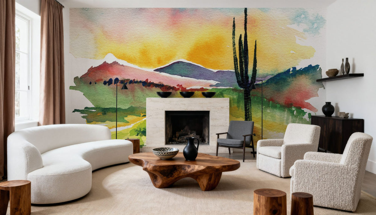 Desert Sunrise Mural Wallpaper - room preview 02