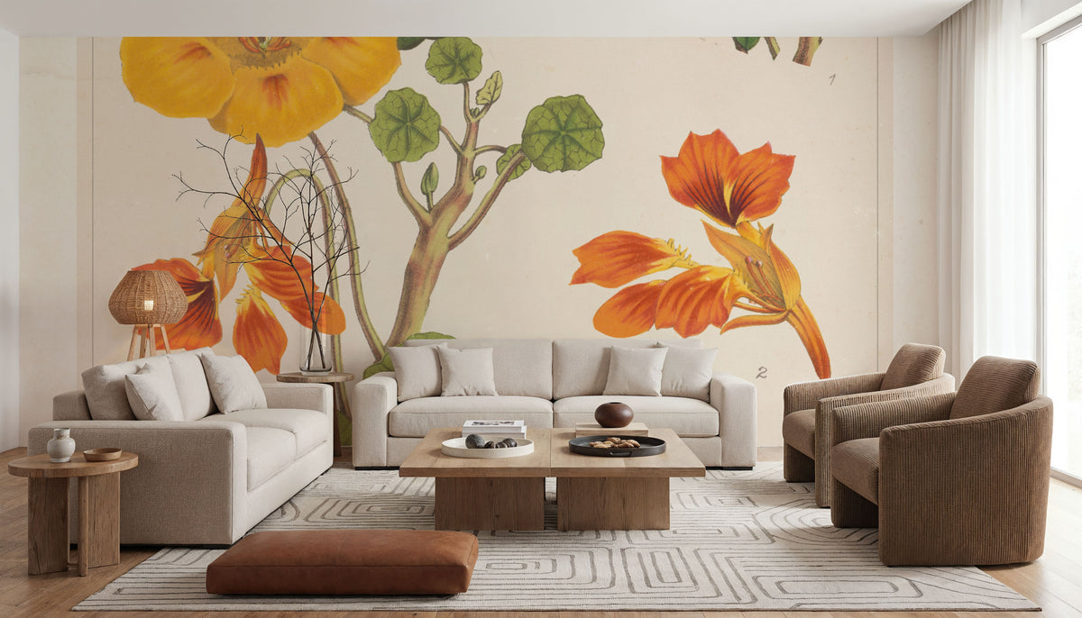 Flower Market Chart III Mural Wallpaper - room preview 02