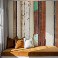 Pastel Wood Mural Wallpaper - room preview 02