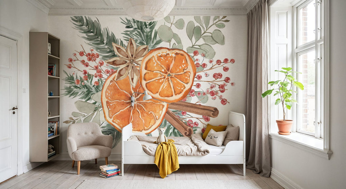Winter Warmth IV Mural Wallpaper - room preview 02