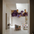 Virginia Beach Skyline Purple & Gold Mural Wallpaper - room preview 02