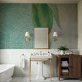 Tulip on Blue Mural Wallpaper - room preview 02