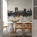 Paramaribo Suriname Skyline Concrete Mural Wallpaper - room preview 02
