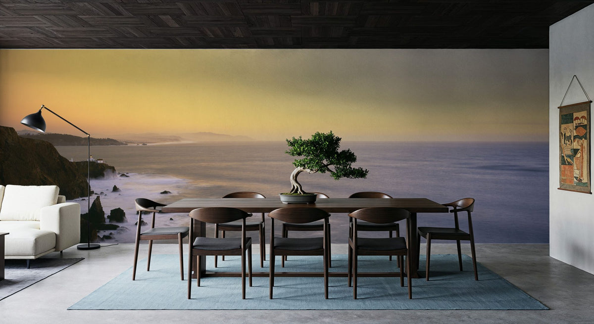 Sunset Lighthouse Haven Mural Wallpaper - room preview 02