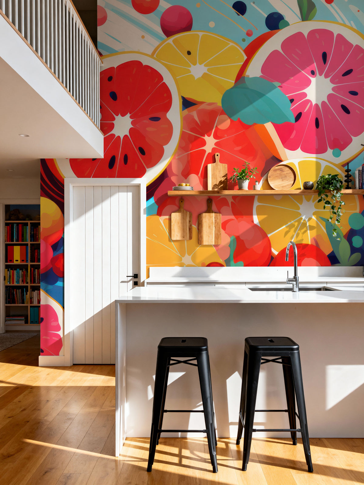 Fruits Approaching Mural Wallpaper - room preview 02