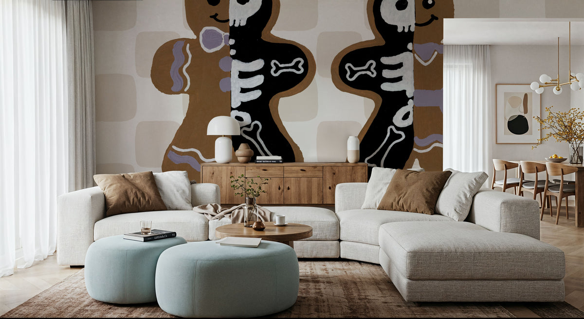 Spooky Gingerbread Manor III Mural Wallpaper - room preview 02