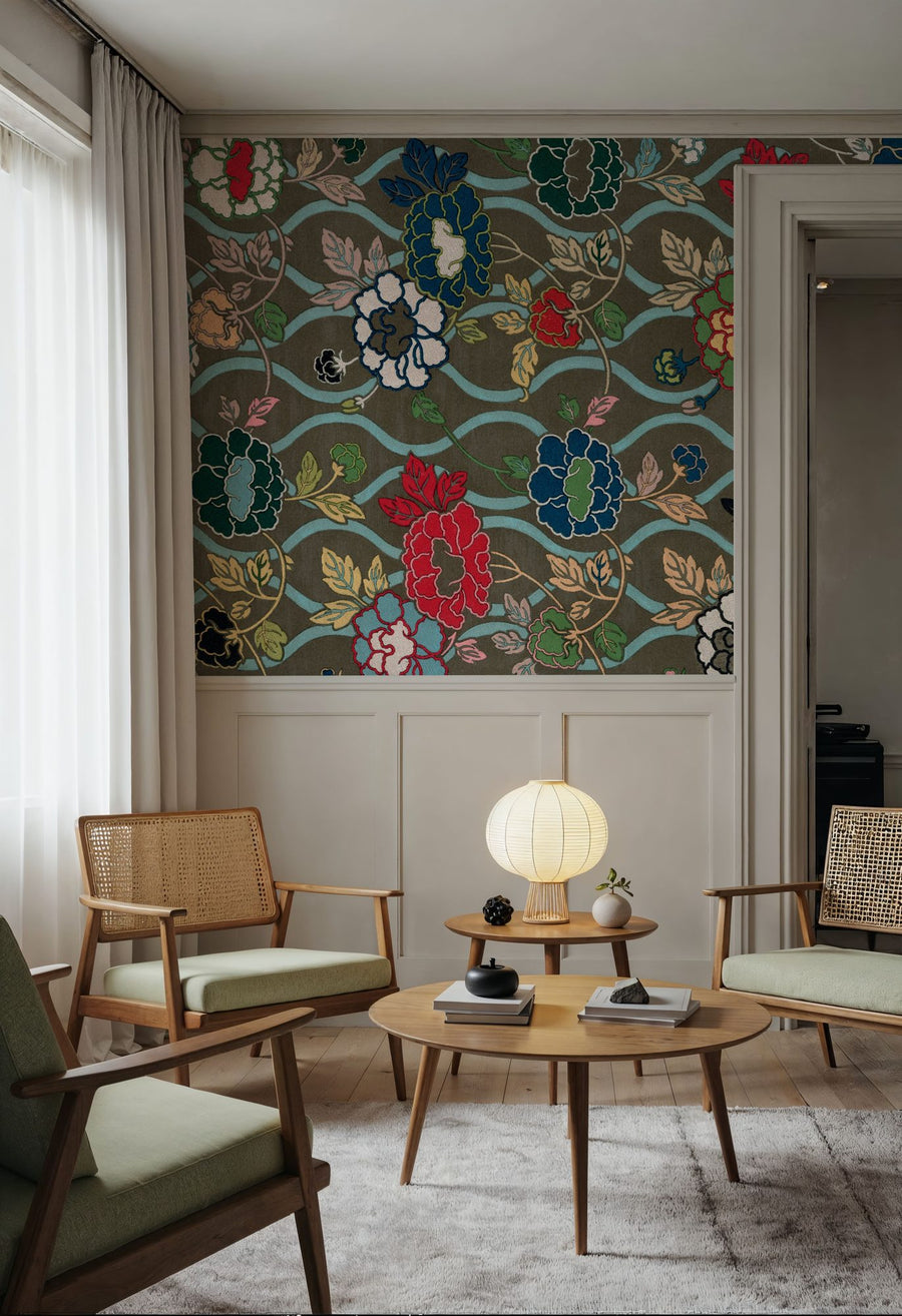 Floral Wallpaper Mural – Flower Wallpaper – Japanese Flower Fans