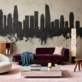 Los Angeles Skyline Concrete Mural Wallpaper - room preview 02