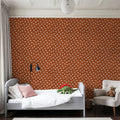 Autumn Dots Brown Mural Wallpaper - room preview 02