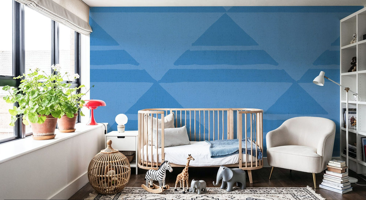 Seafood Ocean Light Blue Mural Wallpaper - room preview 02