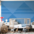Seafood Ocean Light Blue Mural Wallpaper - room preview 02