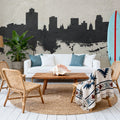 Salt Lake City Utah Skyline Concrete Mural Wallpaper - room preview 02