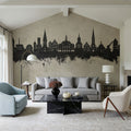 Lüneburg Germany Skyline Concrete Mural Wallpaper - room preview 02