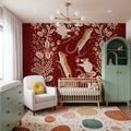 Holiday Mice, Red Mural Wallpaper - room preview 02