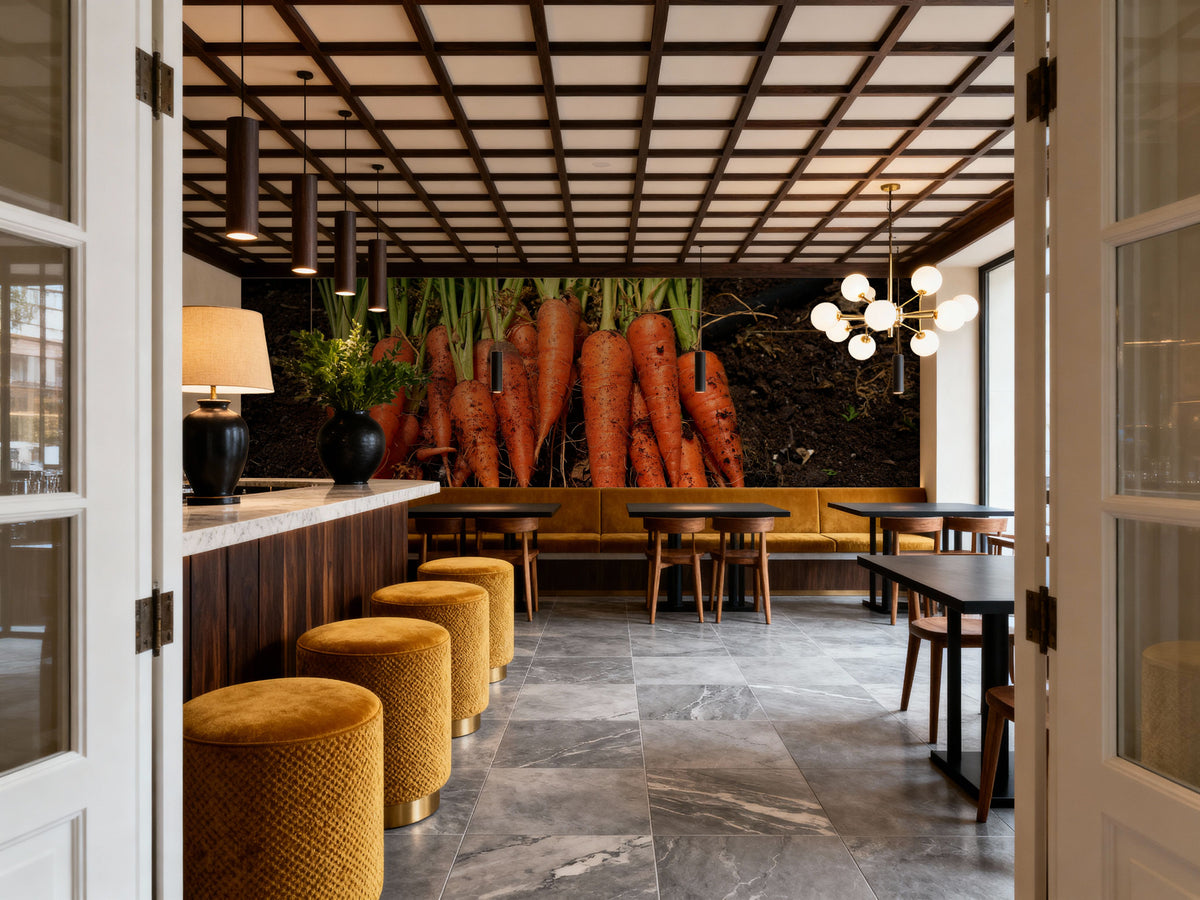 Harvest Carrot Mural Wallpaper - room preview 02
